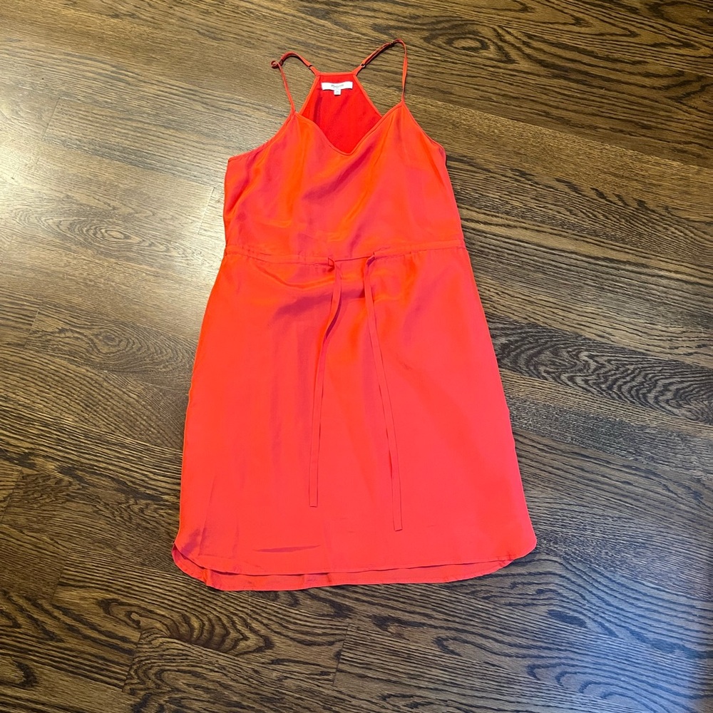 Madewell red silk dress